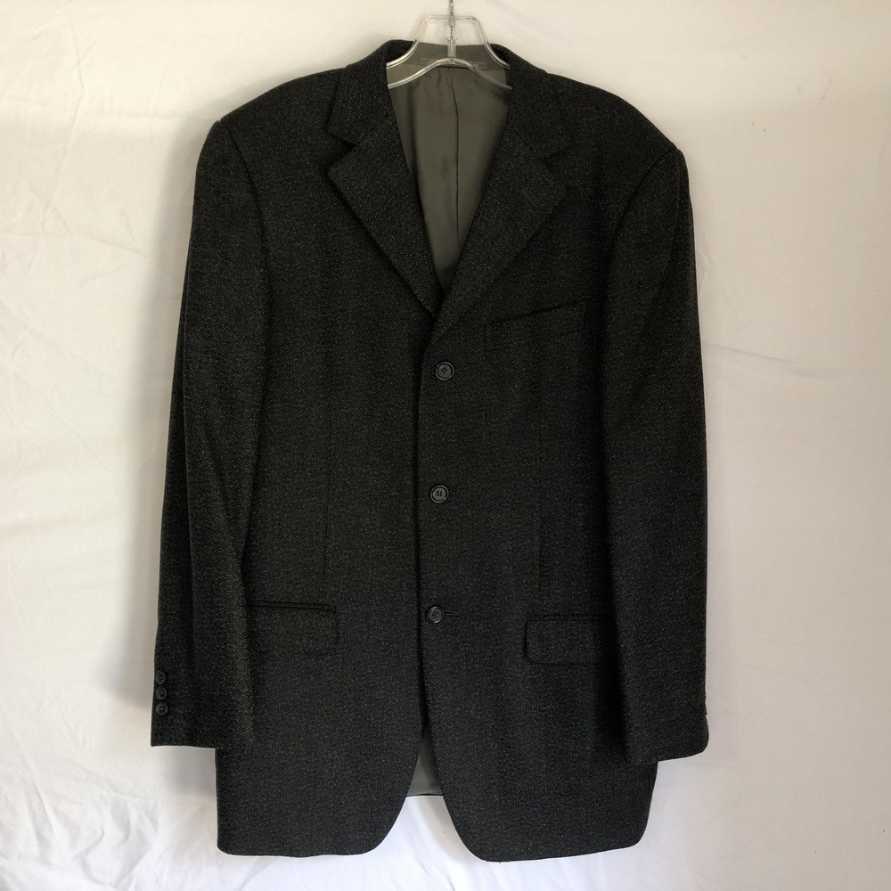 Ermenegildo Zegna Blazer Mens 48R Gray Wool Stretch Sport Coat Made Switzerland